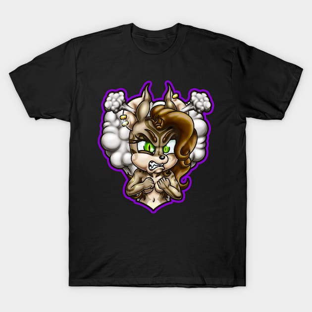 Chibi Lizzy - Angry T-Shirt by whoknows4682
